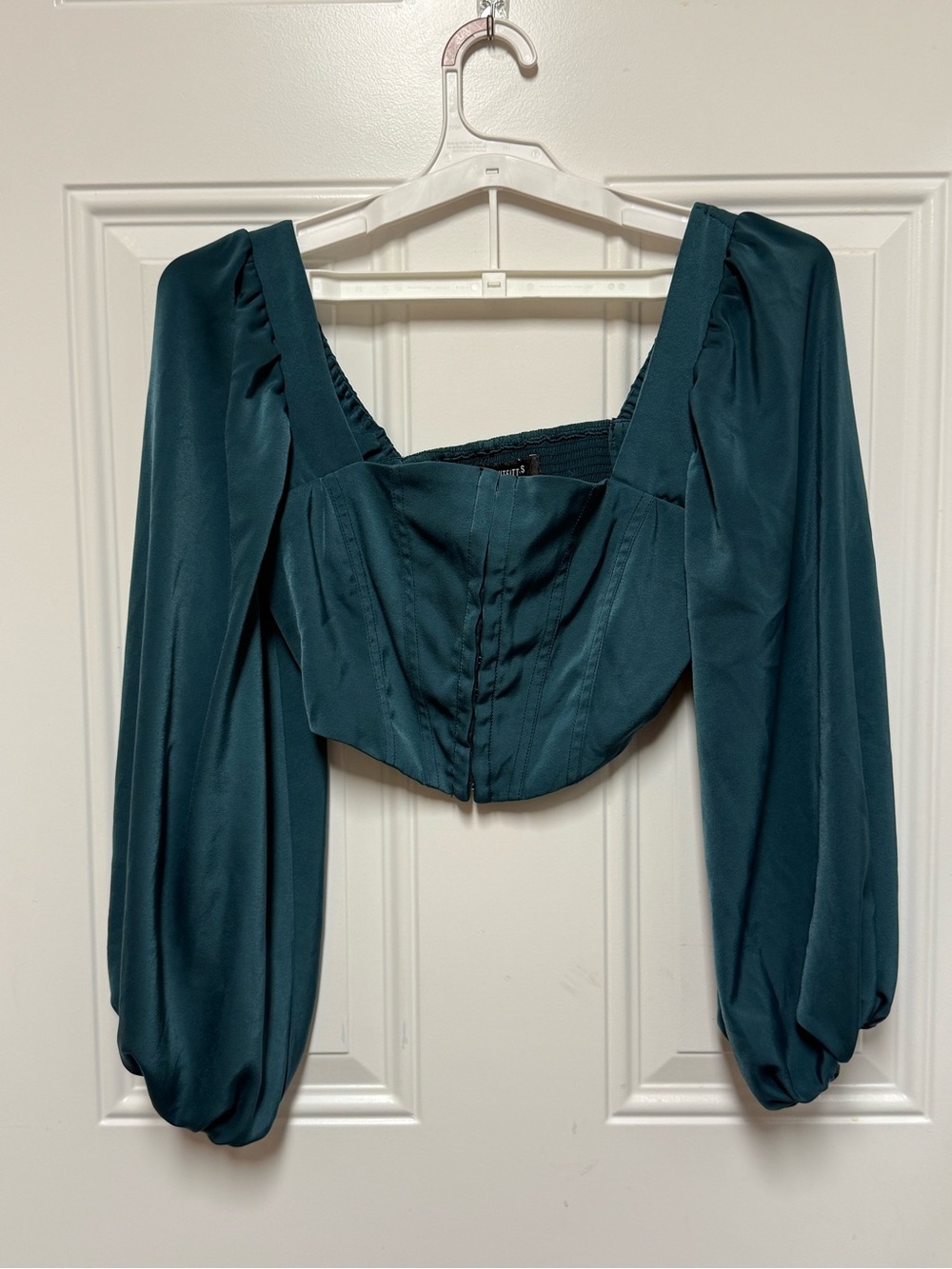 Urban Outfitters UO Maddie Bustier Top Teal Size Small - Picture 6 of 15